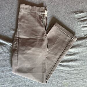 Dickies Gray Trousers Straight Leg Cotton Blend
